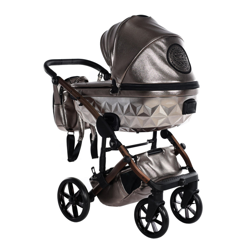 JUNAMA HANDCRAFT GLOSSY BROWN METALLIC - 4IN1 (INCLUDES CAR SEAT & ISOFIX BASE)