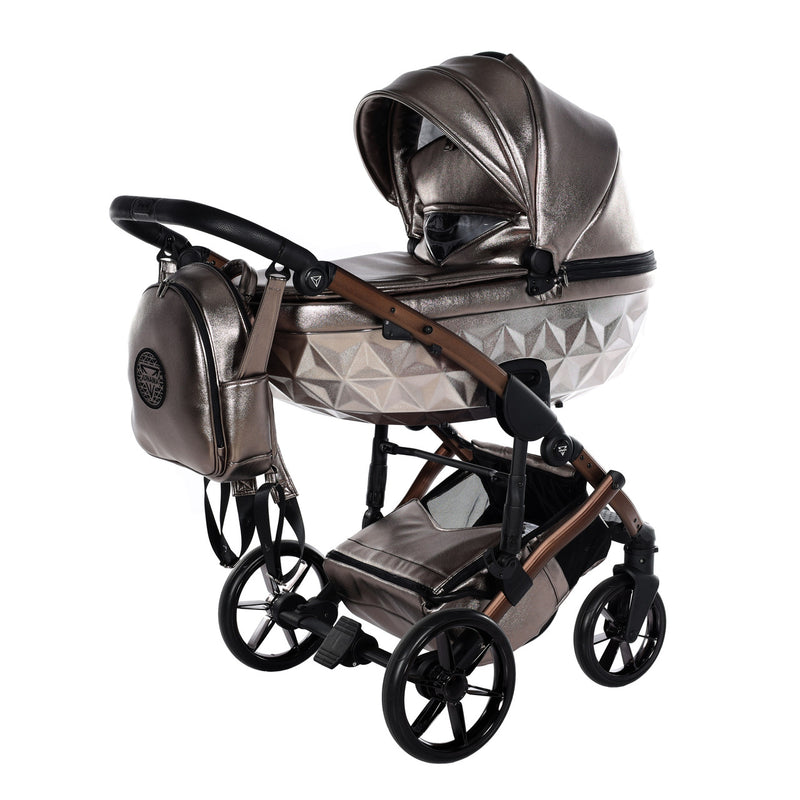 JUNAMA HANDCRAFT GLOSSY BROWN METALLIC - 3IN1 (INCLUDES CAR SEAT)