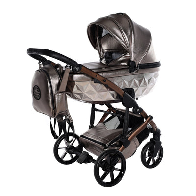 JUNAMA HANDCRAFT GLOSSY BROWN METALLIC - 4IN1 (INCLUDES CAR SEAT & ISOFIX BASE)