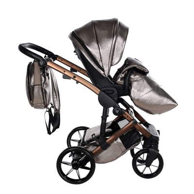 JUNAMA HANDCRAFT GLOSSY BROWN METALLIC - 3IN1 (INCLUDES CAR SEAT)