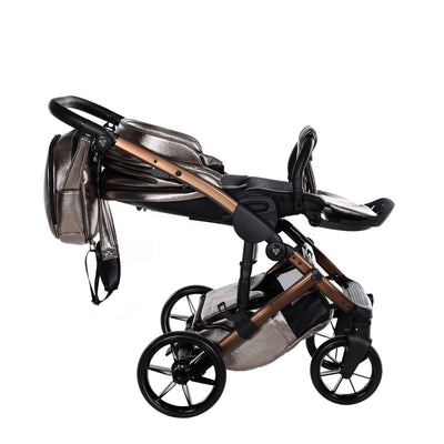 JUNAMA HANDCRAFT GLOSSY BROWN METALLIC - 3IN1 (INCLUDES CAR SEAT)