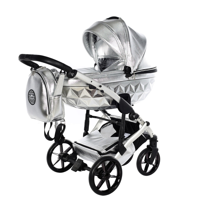 JUNAMA HANDCRAFT GLOSSY SILVER - 3IN1 (INCLUDES CAR SEAT)