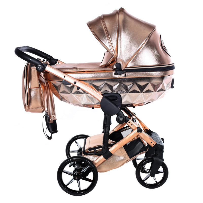 JUNAMA HANDCRAFT GLOSSY ROSE GOLD  - 4IN1 (INCLUDES CAR SEAT & ISOFIX BASE)