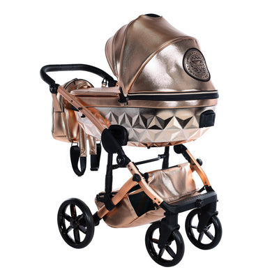 JUNAMA HANDCRAFT GLOSSY ROSE GOLD - 3IN1 (INCLUDES CAR SEAT)