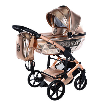 JUNAMA HANDCRAFT GLOSSY ROSE GOLD - 3IN1 (INCLUDES CAR SEAT)