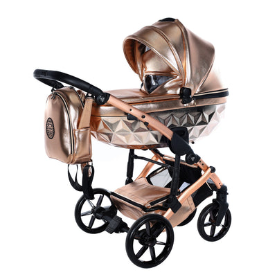 JUNAMA HANDCRAFT GLOSSY ROSE GOLD - 3IN1 (INCLUDES CAR SEAT)