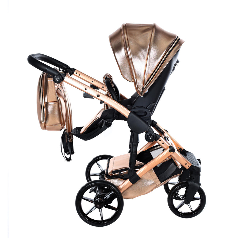 JUNAMA HANDCRAFT GLOSSY ROSE GOLD - 3IN1 (INCLUDES CAR SEAT)