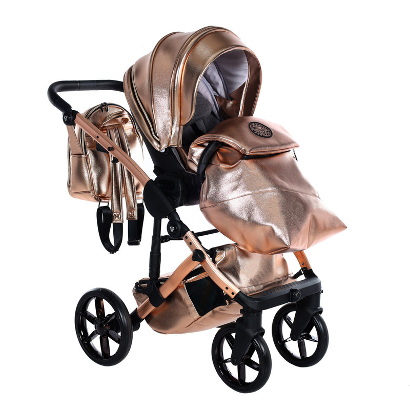 JUNAMA HANDCRAFT GLOSSY ROSE GOLD - 3IN1 (INCLUDES CAR SEAT)