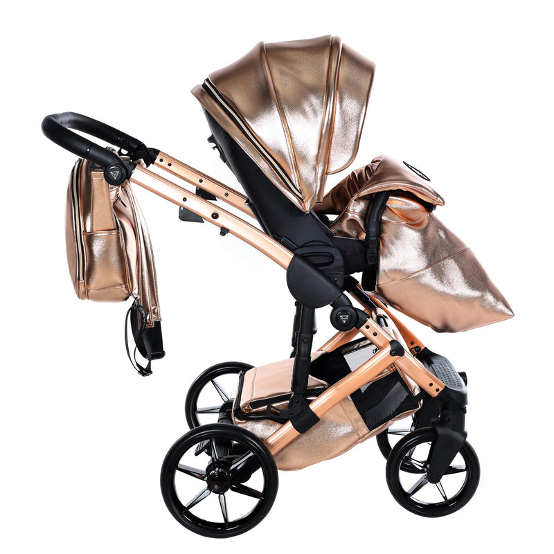 JUNAMA HANDCRAFT GLOSSY ROSE GOLD - 3IN1 (INCLUDES CAR SEAT)