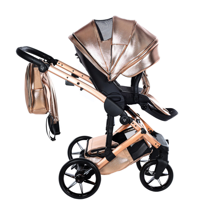 JUNAMA HANDCRAFT GLOSSY ROSE GOLD - 3IN1 (INCLUDES CAR SEAT)