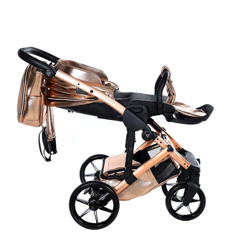 JUNAMA HANDCRAFT GLOSSY ROSE GOLD  - 4IN1 (INCLUDES CAR SEAT & ISOFIX BASE)