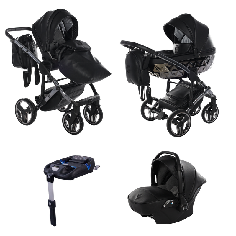 JUNAMA HANDCRAFT BLACK - 4IN1 (INCLUDES CAR SEAT & ISOFIX BASE)