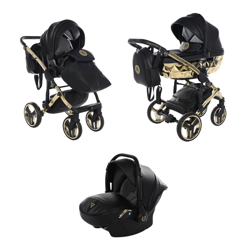 JUNAMA HANDCRAFT BLACK GOLD - 3IN1 (INCLUDES CAR SEAT)