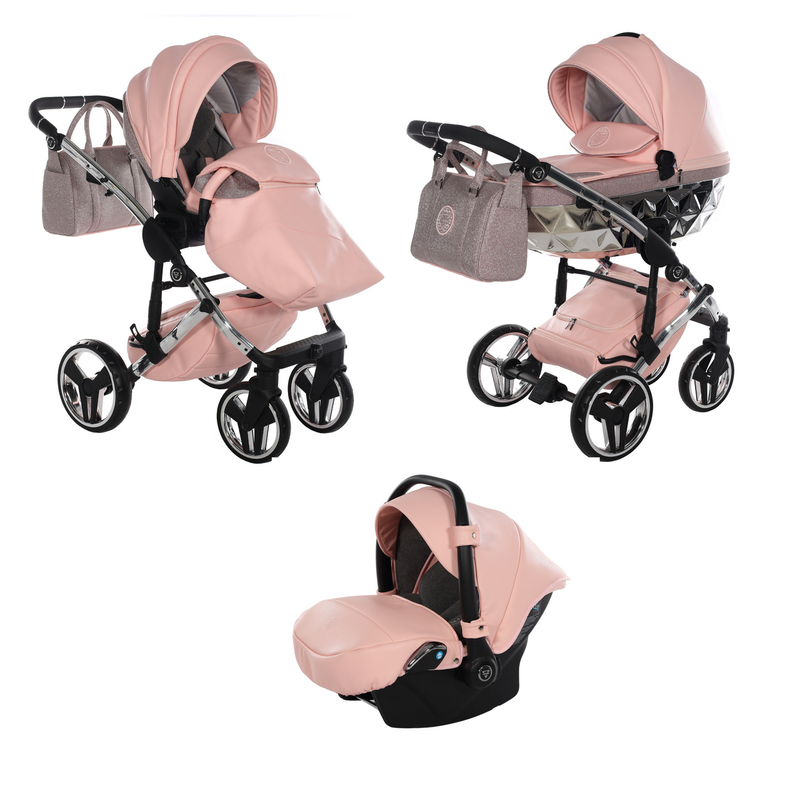 JUNAMA HANDCRAFT GLITTER PINK - 3IN1 (INCLUDES CAR SEAT)