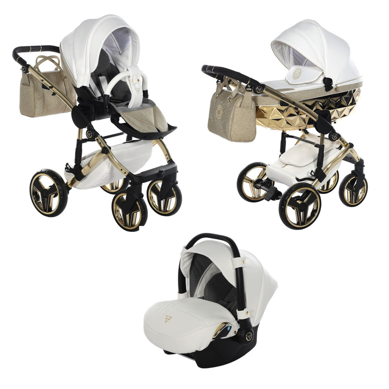 JUNAMA HANDCRAFT GLITTER GOLD - 3IN1 (INCLUDES CAR SEAT)