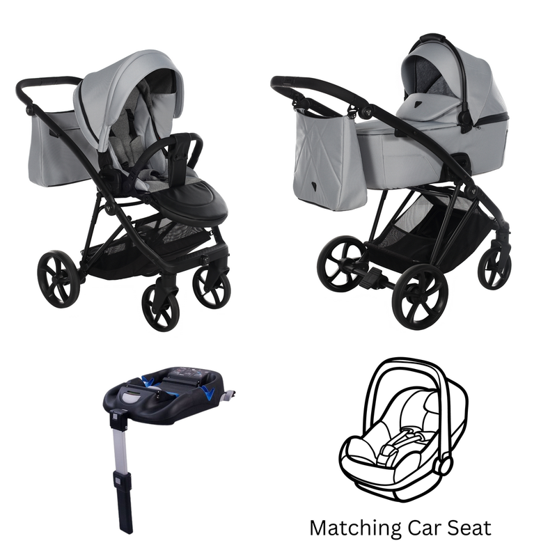 JUNAMA AIR V3 GREY - 4IN1 (INCLUDES CAR SEAT & ISOFIX BASE)