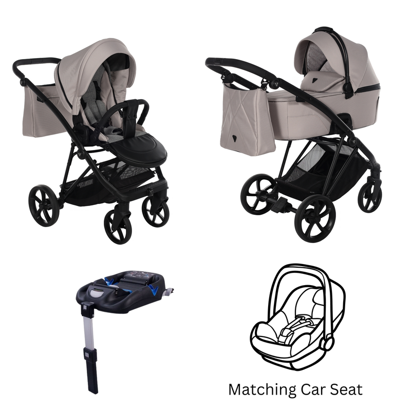 JUNAMA AIR V3 BEIGE - 4IN1 (INCLUDES CAR SEAT & ISOFIX BASE)