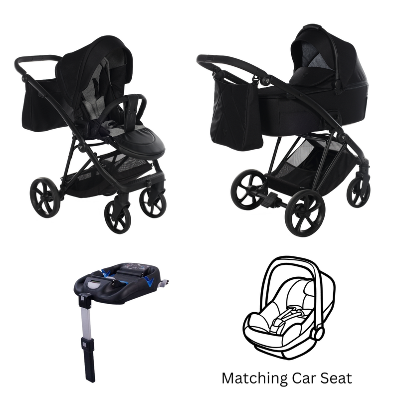 JUNAMA AIR V3 BLACK 4IN1 (INCLUDES CAR SEAT & ISOFIX BASE)