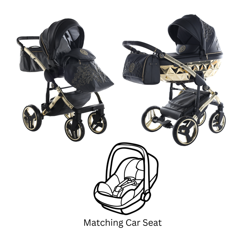 JUNAMA HANDCRAFT ENZO BLACK GOLD - 3IN1 (INCLUDES CAR SEAT)