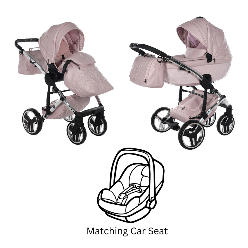 JUNAMA HANDCRAFT ENZO PINK - 3IN1 (INCLUDES CAR SEAT)