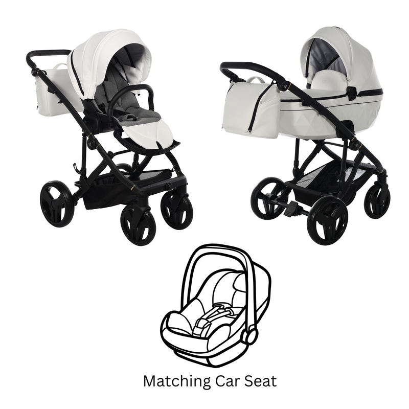 JUNAMA CLASSIC WHITE - 3IN1 (INCLUDES CAR SEAT)