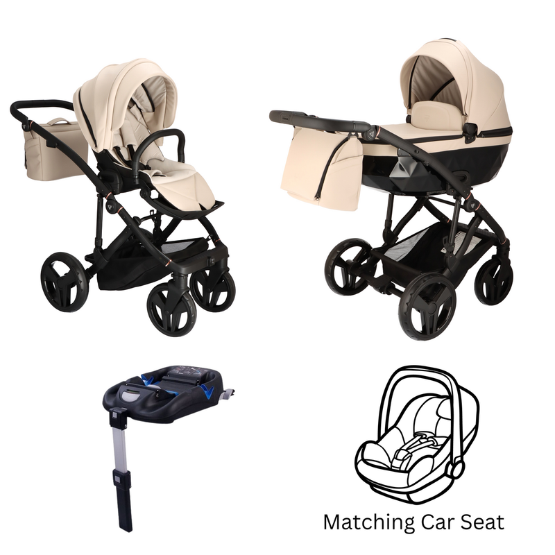 JUNAMA CLASSIC BEIGE - 4IN1 (INCLUDES CAR SEAT & ISOFIX BASE)