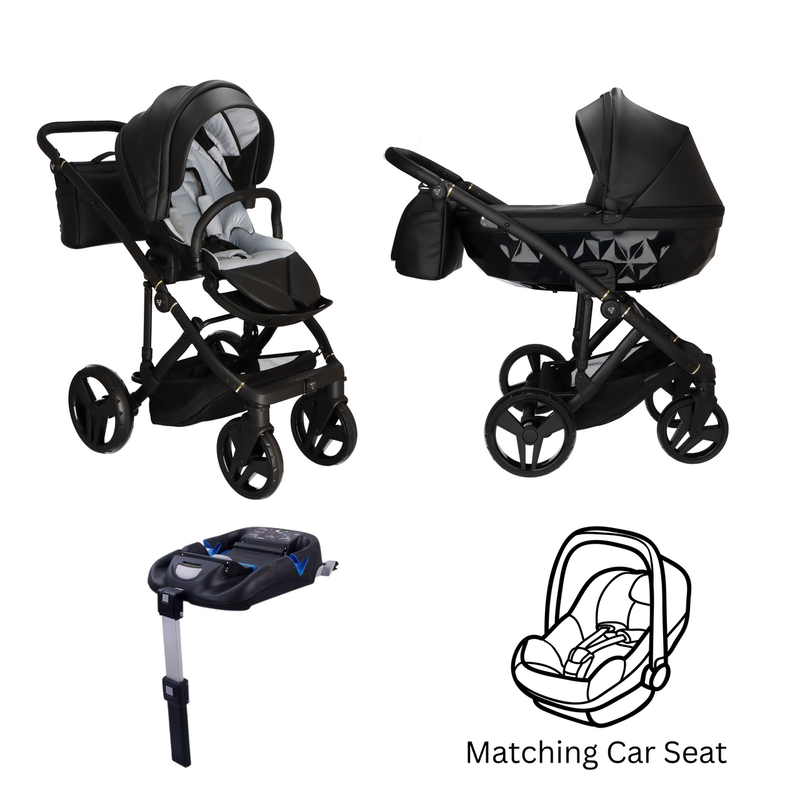 JUNAMA CLASSIC BLACK - 4IN1 (INCLUDES CAR SEAT & ISOFIX BASE)