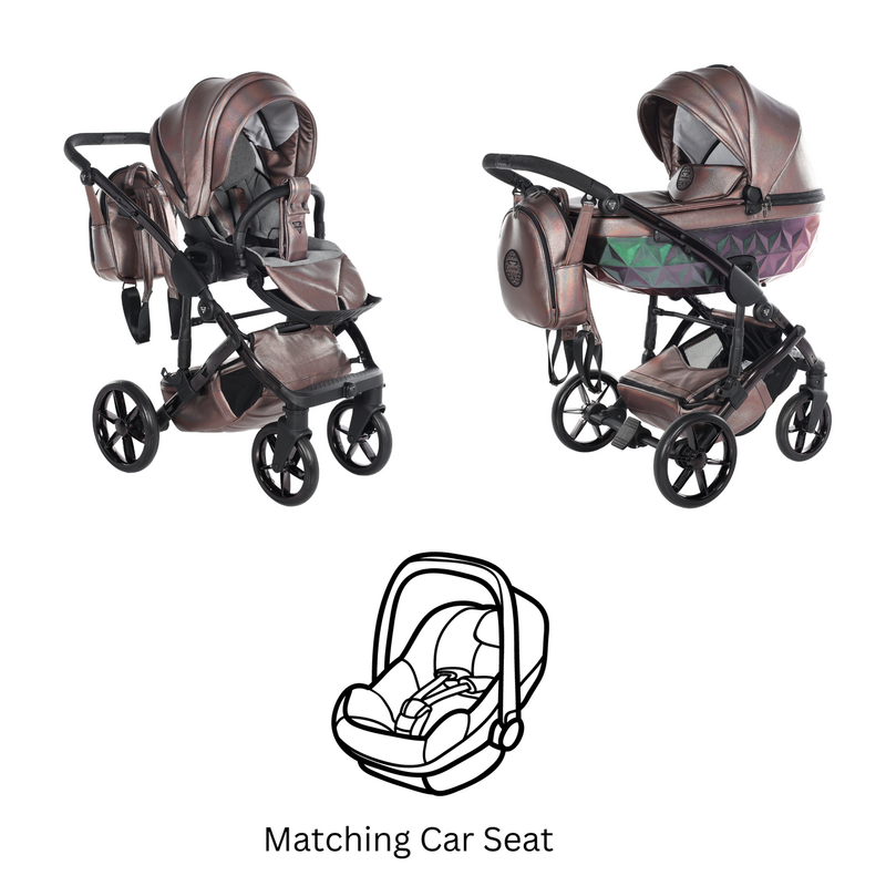 JUNAMA HANDCRAFT GLOSSY CHROMAFLAIR - 3IN1 (INCLUDES CAR SEAT)