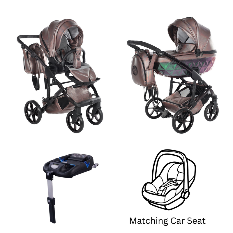 JUNAMA HANDCRAFT GLOSSY CHROMAFLAIR - 4IN1 (INCLUDES CAR SEAT & ISOFIX BASE)