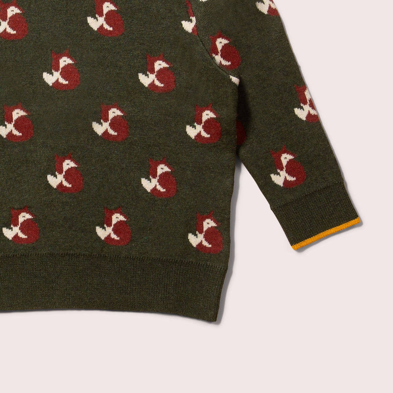 Little Green Radicals - From One To Another Fox Knitted Jumper