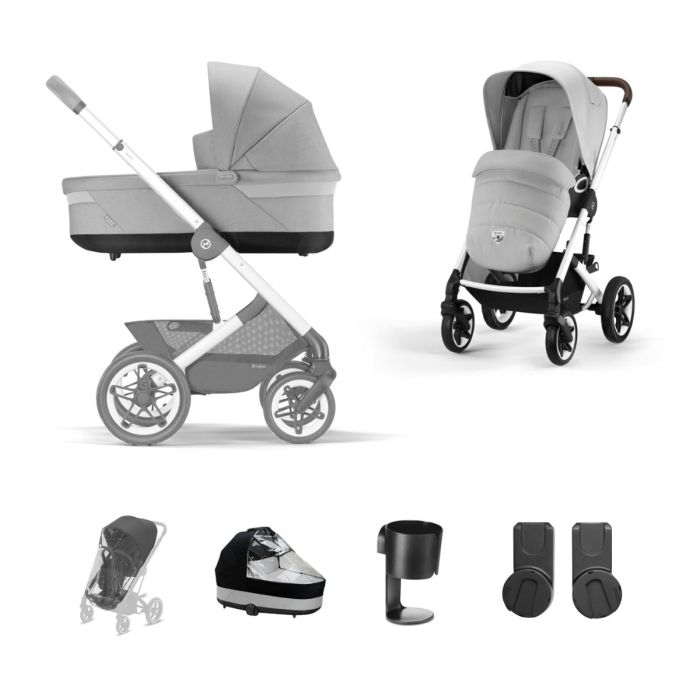 Cybex Talos S Lux Pushchair 8 Piece Bundle - Lava Grey (Silver Frame)