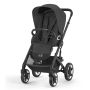 Cybex Talos S Lux Pushchair with Cloud G i-Size Car Seat and Base 10 Piece Bundle - Moon Black (Black Frame)