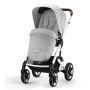 Cybex Talos S Lux Pushchair with Aton B2 Car Seat and Base 10 Piece Bundle - Lava Grey (Silver Frame)