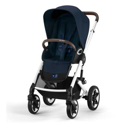 Cybex Talos S Lux Pushchair with Cloud G i-Size Car Seat and Base 10 Piece Bundle - Ocean Blue (Silver Frame)