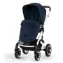 Cybex Talos S Lux Pushchair with Aton B2 Car Seat and Base 10 Piece Bundle - Ocean Blue (Silver Frame)