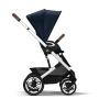 Cybex Talos S Lux Pushchair with Aton B2 Car Seat and Base 10 Piece Bundle - Ocean Blue (Silver Frame)