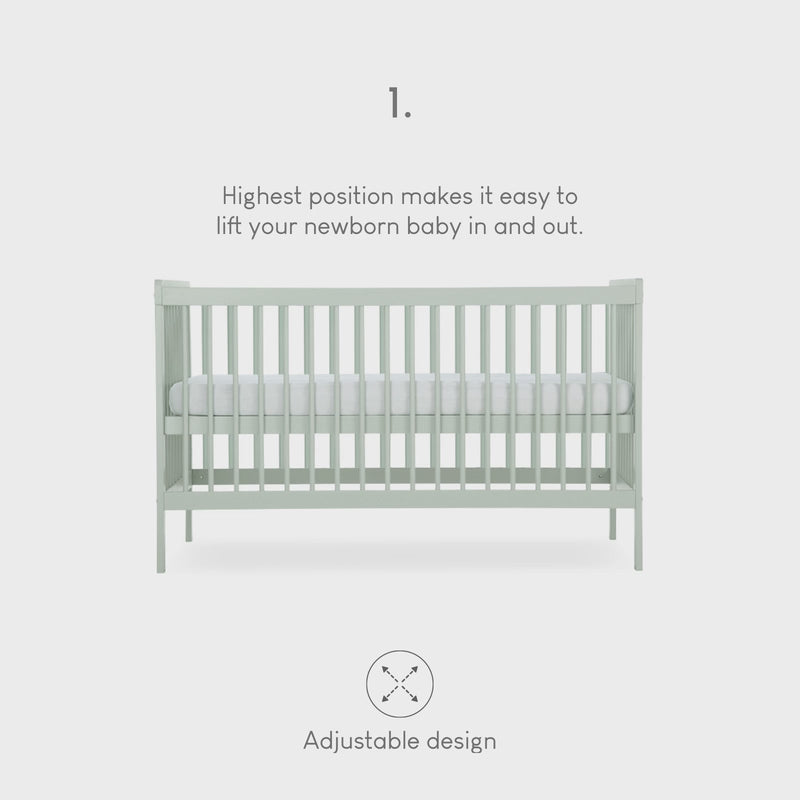 CuddleCo - Nola Cot bed - Sage Green