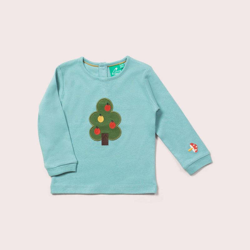 Little Green Radicals - Apple Tree Applique Long Sleeve T-Shirt