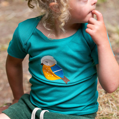 Little Green Radicals - Little Bird Applique Short Sleeve T-Shirt