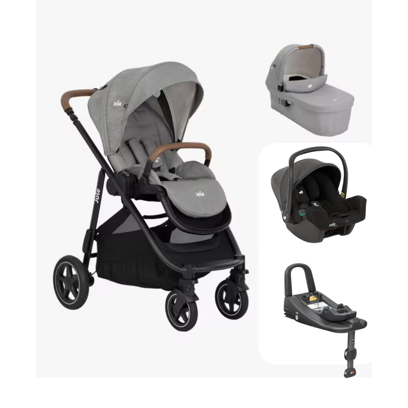 Joie Versatrax Travel System - iSnug2 & Advance Base - Pebble