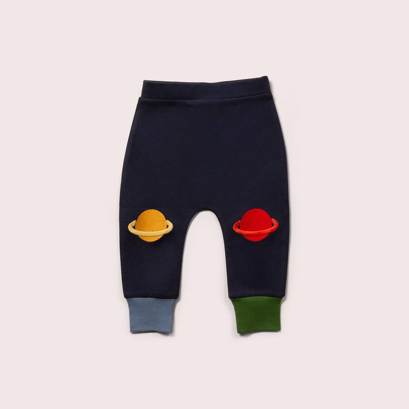 Little Green Radicals - Navy Planet Knee Patch Joggers