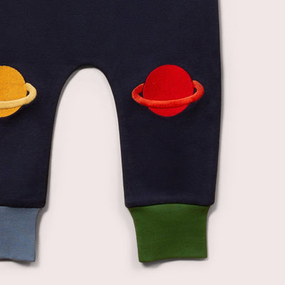 Little Green Radicals - Navy Planet Knee Patch Joggers