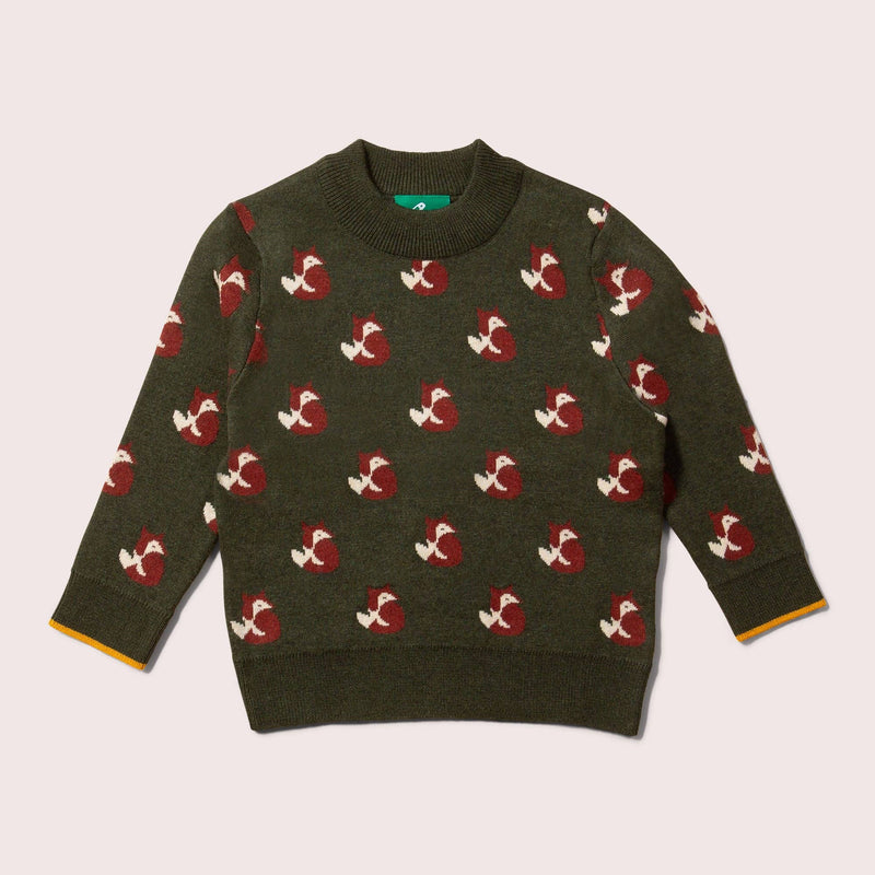 Little Green Radicals - From One To Another Fox Knitted Jumper