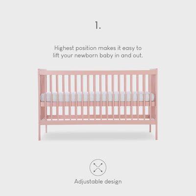 CuddleCo - Nola 2 Piece Nursery Furniture Set - Blush Pink