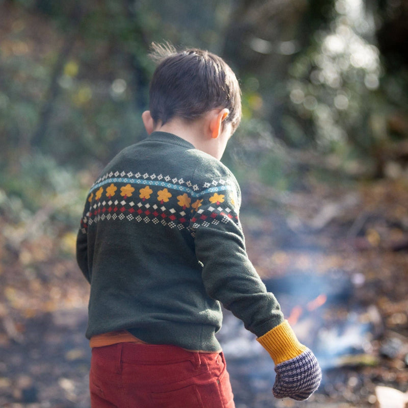 Little Green Radicals - From One To Another Autumn Leaf Fair Isle Knitted Jumper