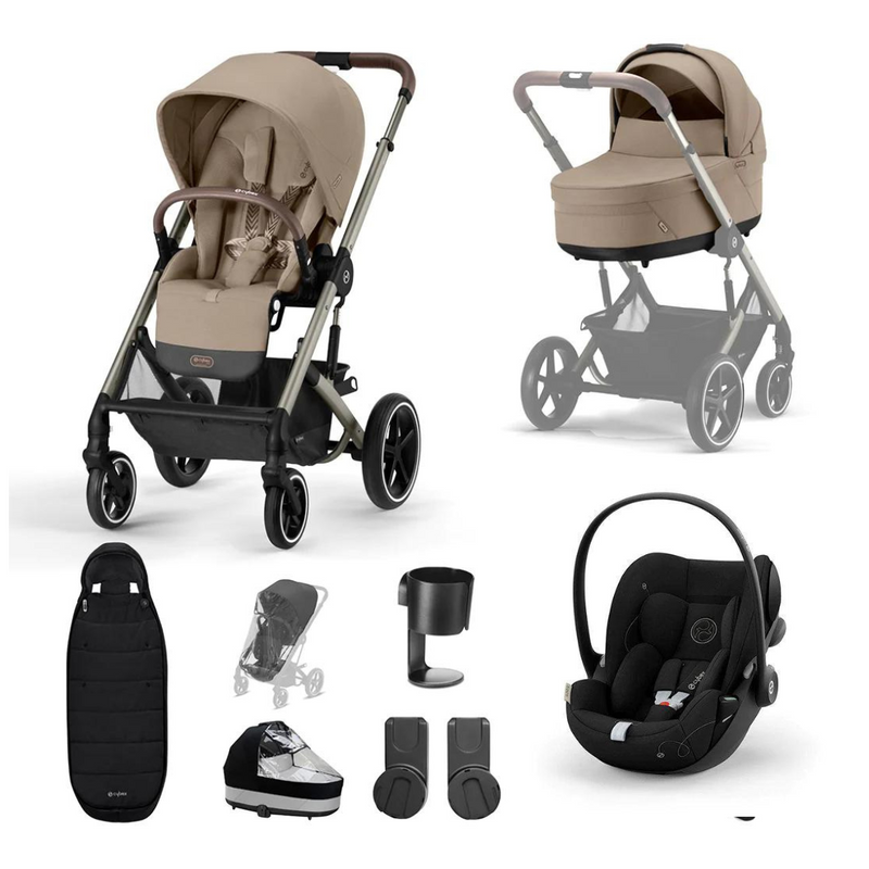 CYBEX Balios S Lux + Cloud G Luxury Bundle - Almond Beige