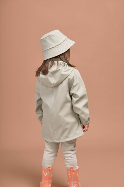 Grass & Air - Geothermal Grey Kids Waterproof Rain Jacket