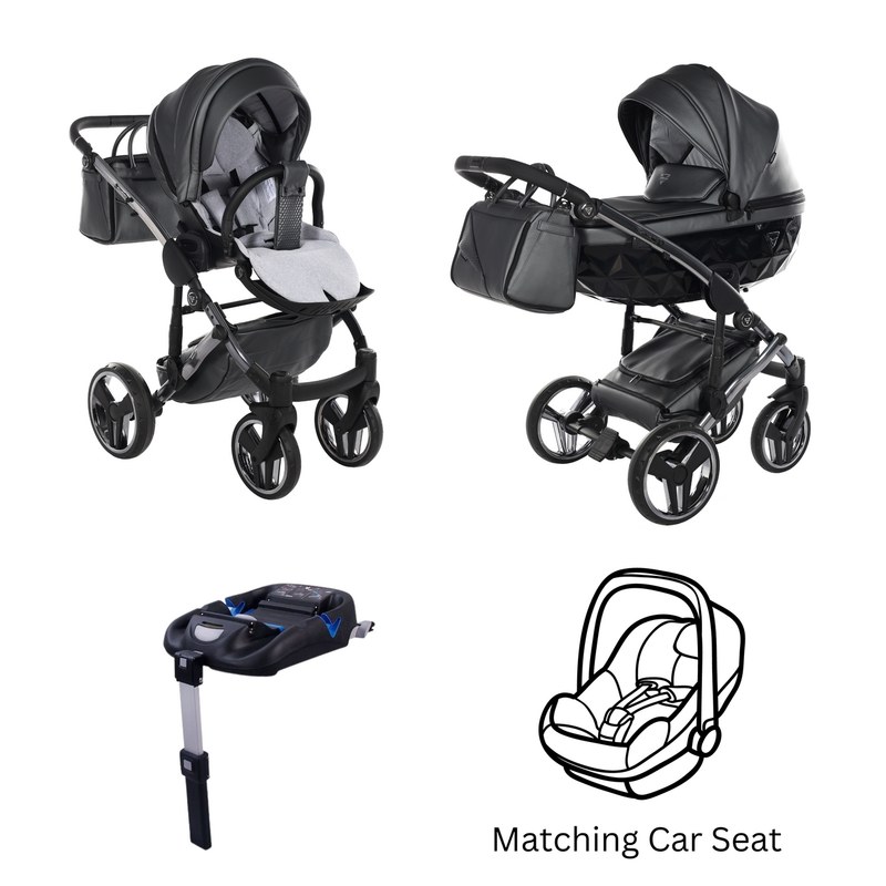 JUNAMA FLUO LINE ANTHRACITE - 4IN1 (INCLUDES CAR SEAT & ISOFIX BASE)