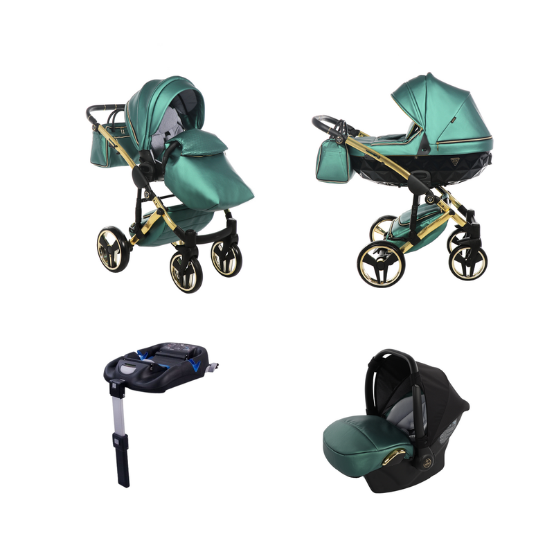 JUNAMA FLUO LINE GREEN - 4IN1 (INCLUDES CAR SEAT & ISOFIX BASE)