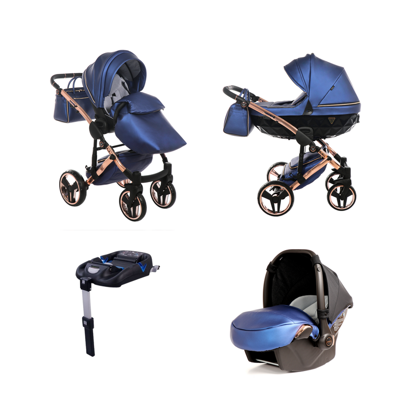 JUNAMA FLUO LINE NAVY - 4IN1 (INCLUDES CAR SEAT & ISOFIX BASE)